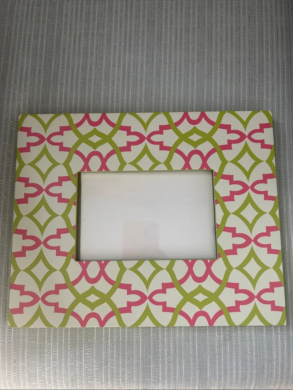 Decorative Pink and Green Patterned Photo Frame